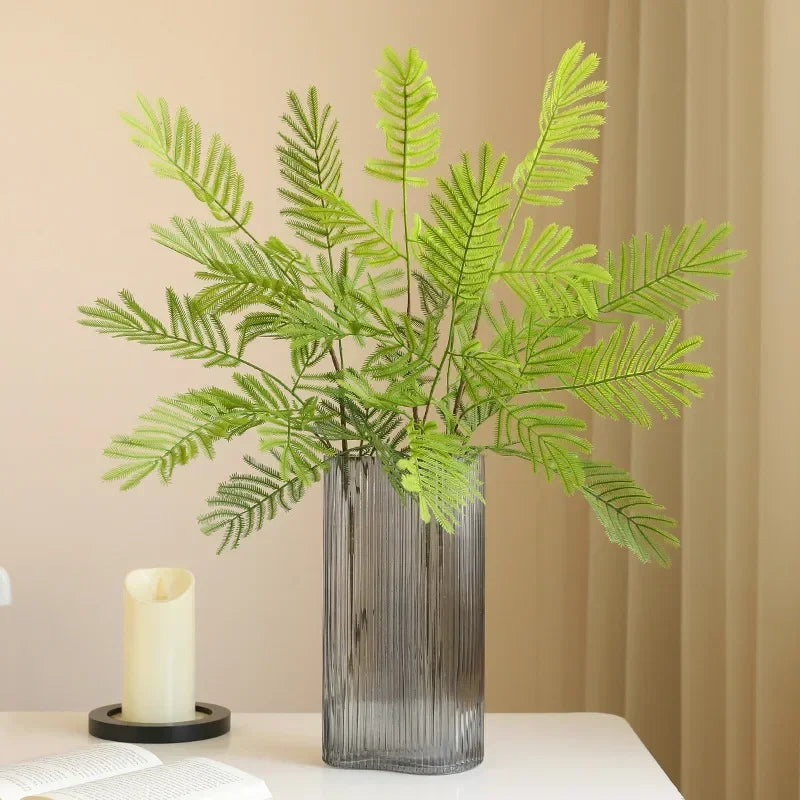 Artificial plant mimosa for rustic decoration and accessories photo - Yellow green