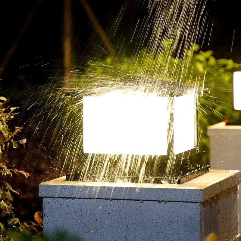 LED solar light column with remote control for outdoors - view 4