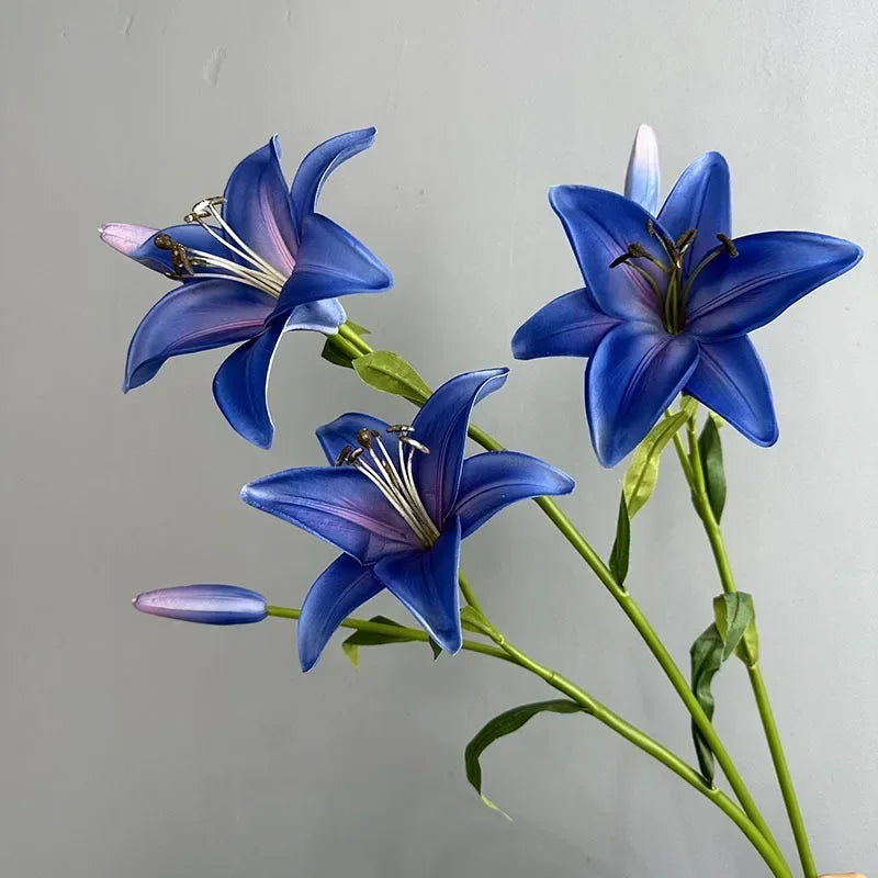 Artificial lys branch floral decoration for interior - view 4