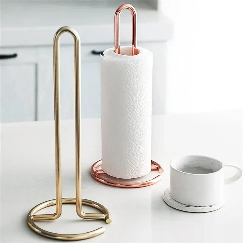 Stainless steel roll holder for towels and towels