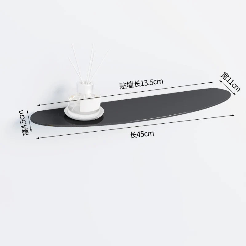 Acrylic floating shelf for modern invisible storage - 45x11cm 2
