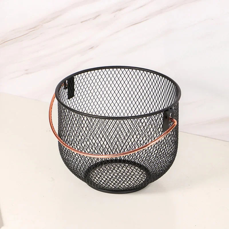 Metal storage basket for artisanal organization and various items - view 7