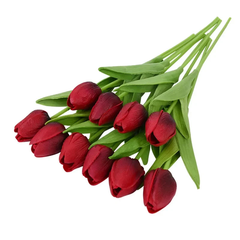10 artificial tulips for wedding decoration and garden - Q