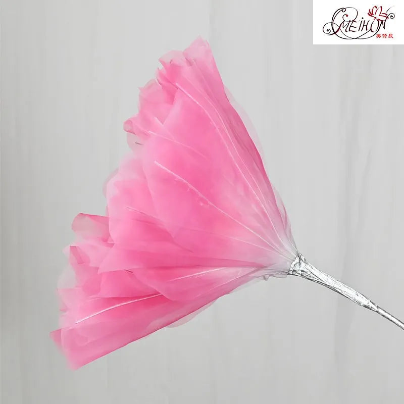 Artificial flower silk pink poppy festive realistic decoration - view 4