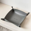 Leather storage tray for dice jewelry and keys - L