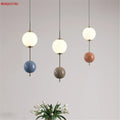Minimalist led pendant light in the shape of a gourd for interior decoration