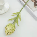 Set of 4 artificial artichokes for garden decoration and balcony - White