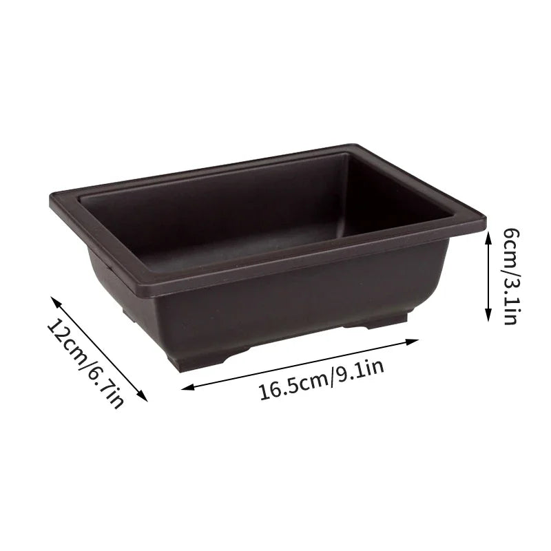 Rectangular flower pots imitation clay for outdoor garden - Rectangle-S / As Shown In Photo