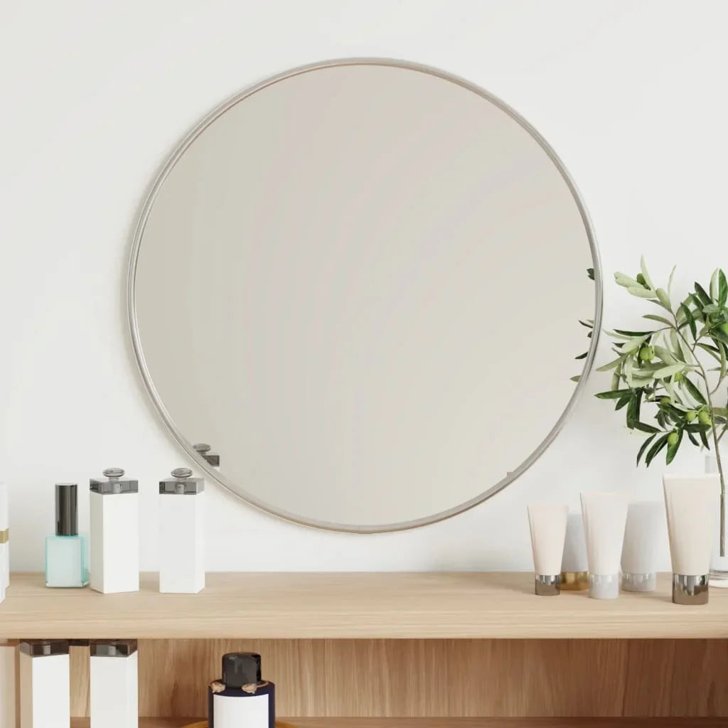 Round wall mirror for interior decoration with decorative sticker - view 2