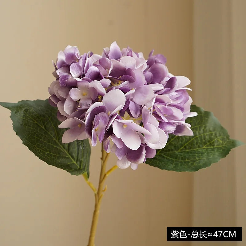 Realistic artificial hortensia flower for decoration and bouquet - Purple