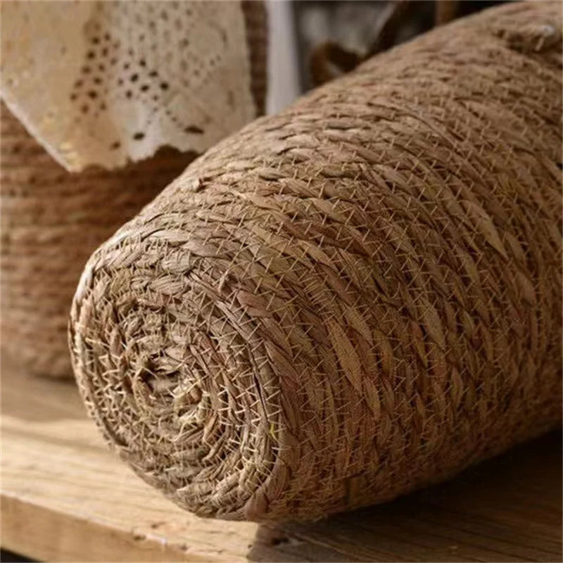 Grass Woven Flower Basket Planter, Plants Weaving Basket, Vase for Home decor, Seagrass Flowerpot, Bride Dried Flowers Vin - view 4