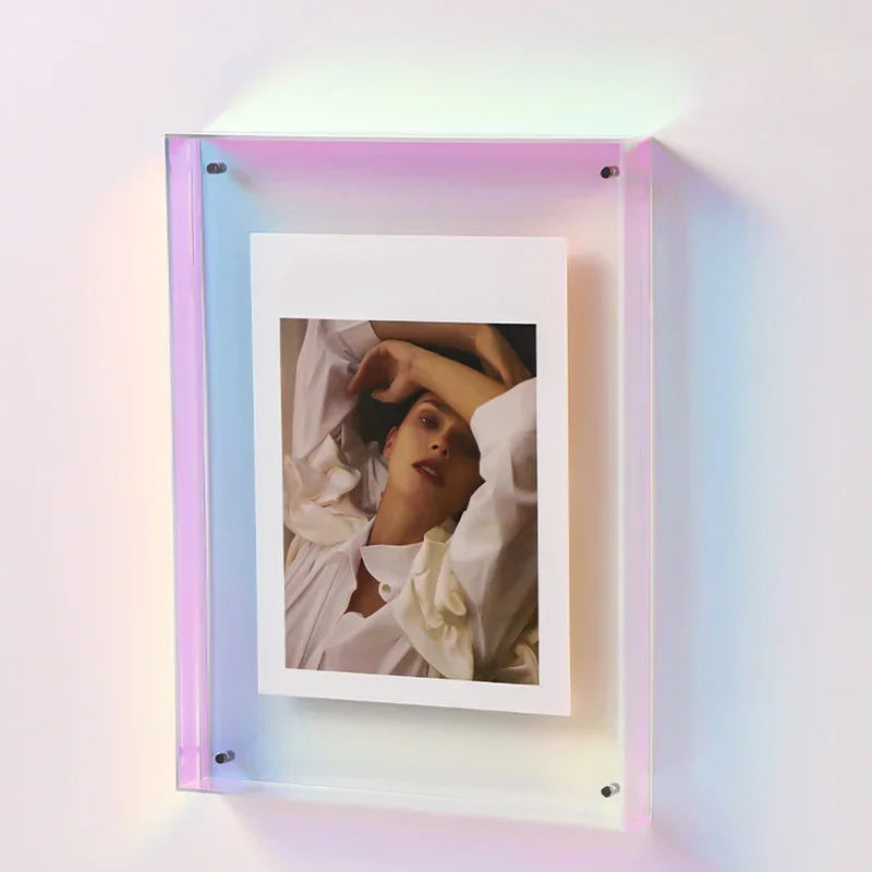 Acrylic photo frame ins decoration wall table transparent - Multicolore / 21x30cm