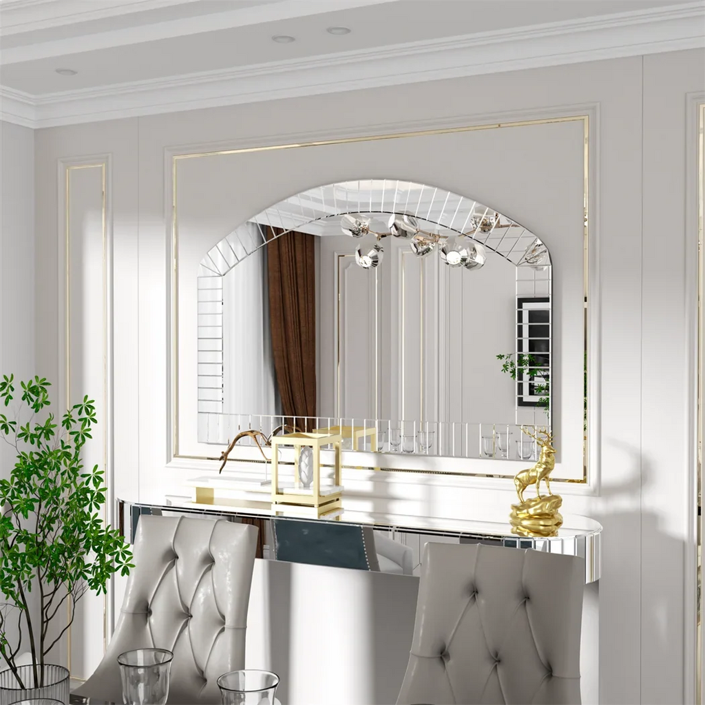 Large decorative wall mirror in Venetian bevelled glass - view 3