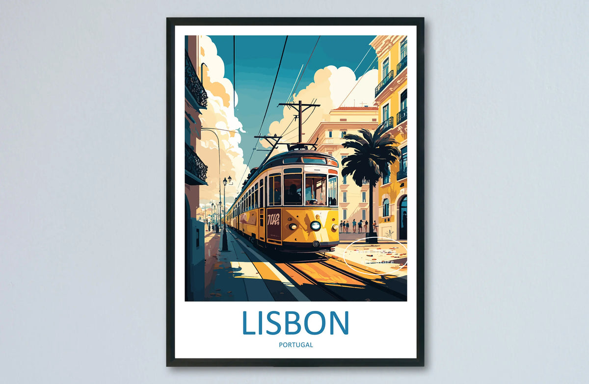 Modern Travel Poster of Urban Landscapes on Canvas - 60X90cm Unframed / 19