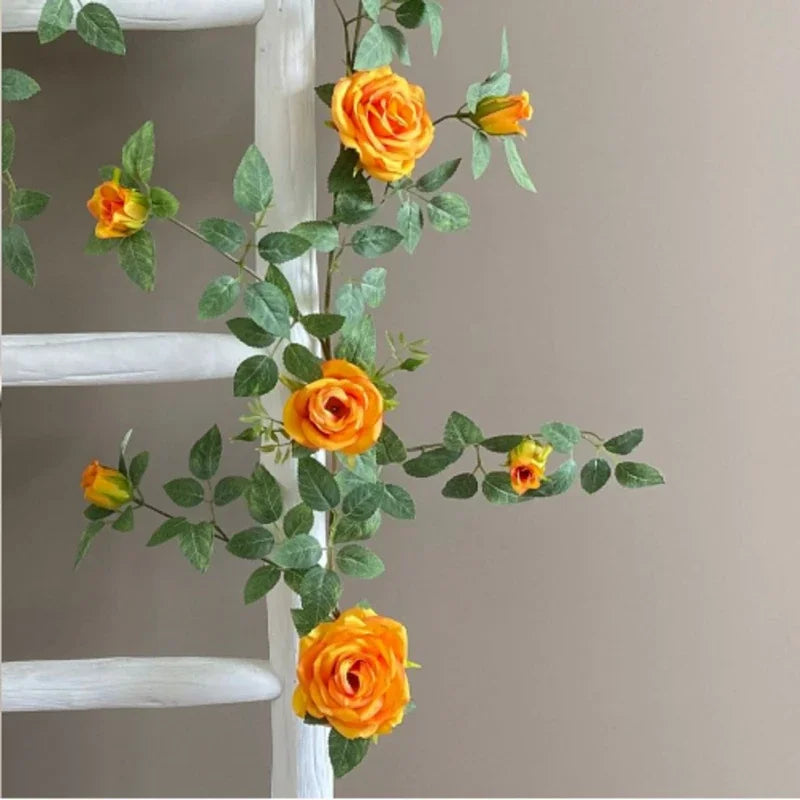 Industrial Artificial Silk Rose Vine for Home Decor - view 3