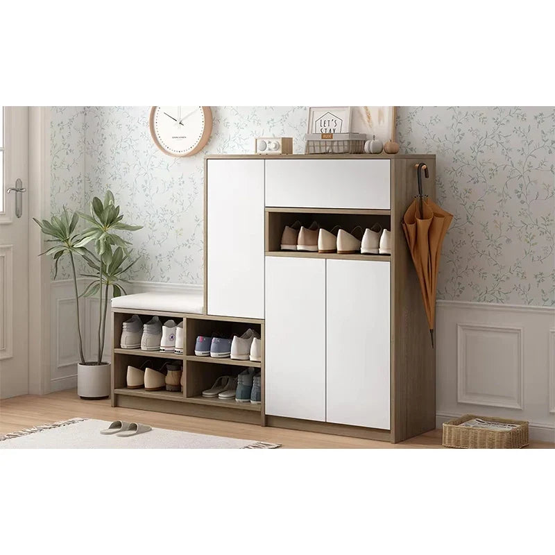 Multi-Functional Shoe Storage Bench with Padded Seat, Style One - view 4