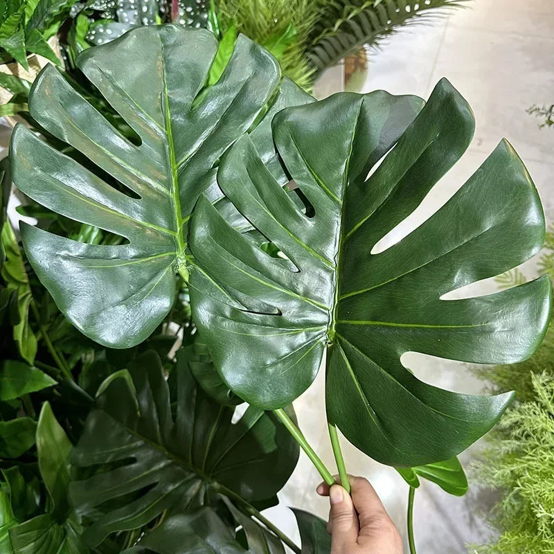 Artificial turtle leaves for interior decoration green plants - view 4