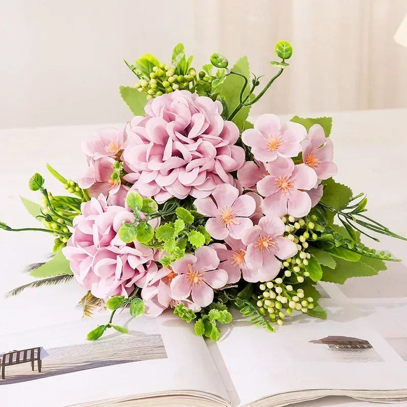 Bouquet of silk chrysanthemums for garden decoration - view 4