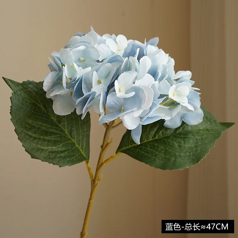 Realistic artificial hortensia flower for decoration and bouquet - Blue