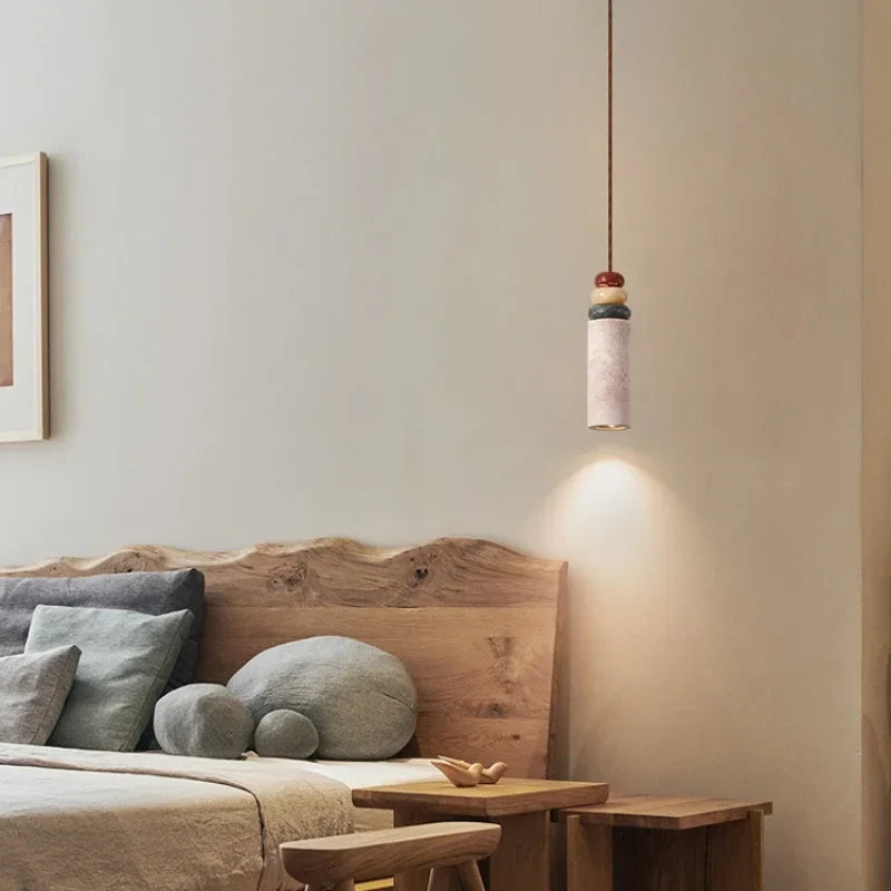Modern chandelier in natural stone for interior decoration - view 2