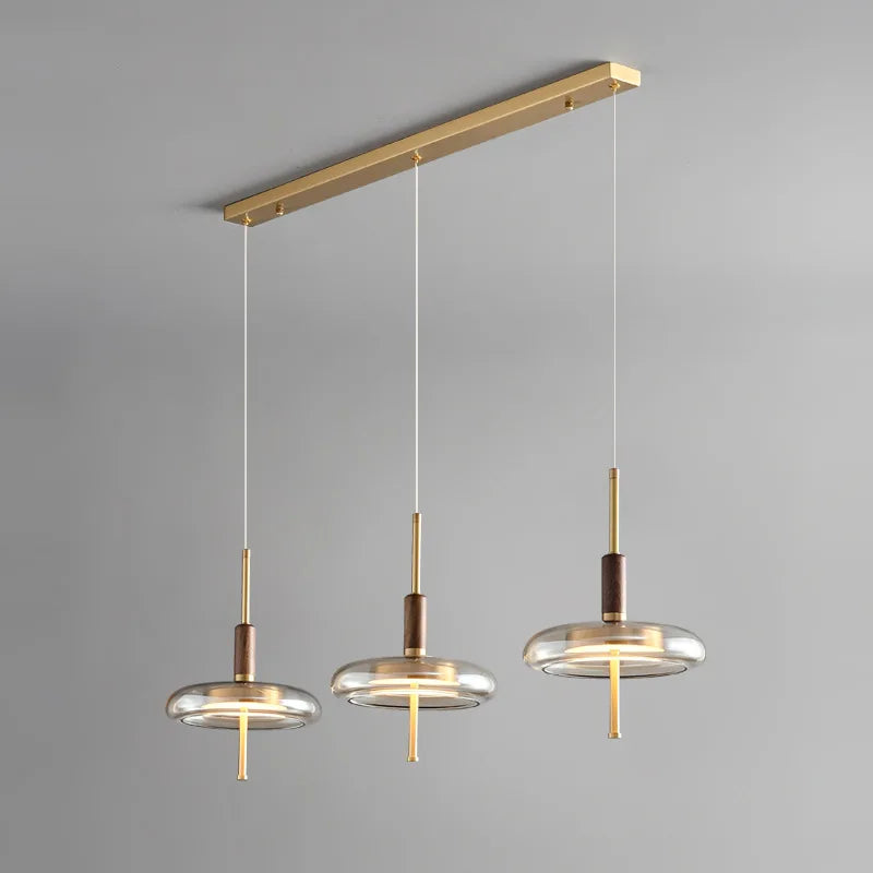 Modern glass pendant light with decorative led lighting - view 3