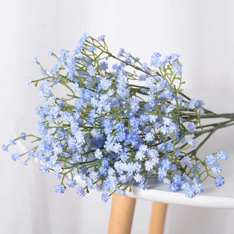 Bouquet of artificial flowers stars for parties and decorations - Light blue