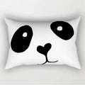 Black and White Marbled Geometric Throw Pillow Cover 30 X 50 cm