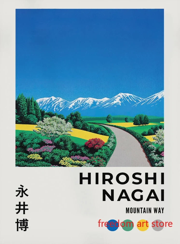 Pastel Seaside Japanese Art Poster by Hiroshi Nagai - 13X18cm Unframed / 30
