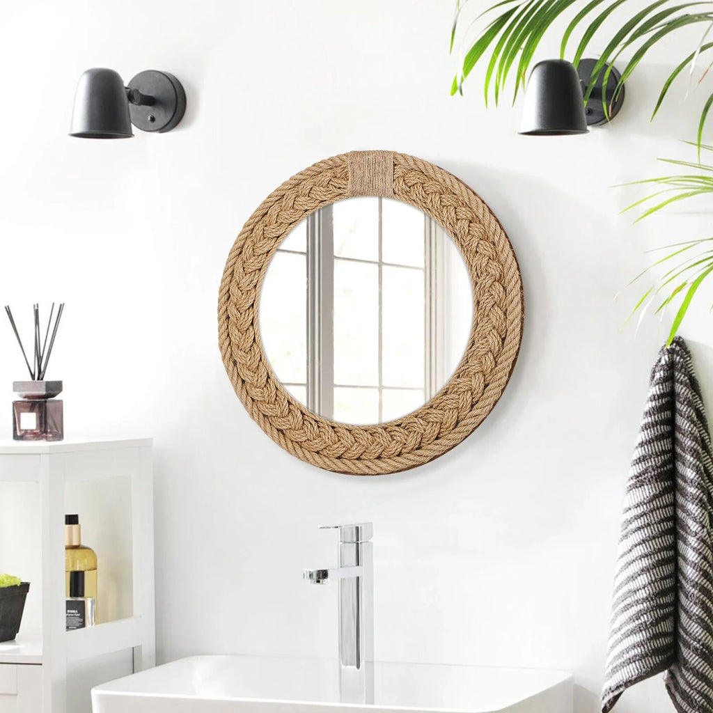 Decorative mirror hand woven Nordic for creative decoration - view 6