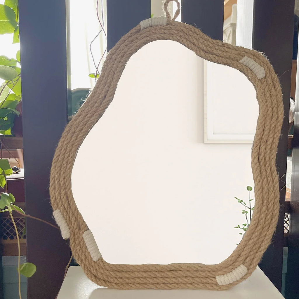 Decorative mirror Nordic woven with creative and original wall hand - view 2