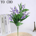 Artificial flowers muguette wedding bouquet party decoration - Purple