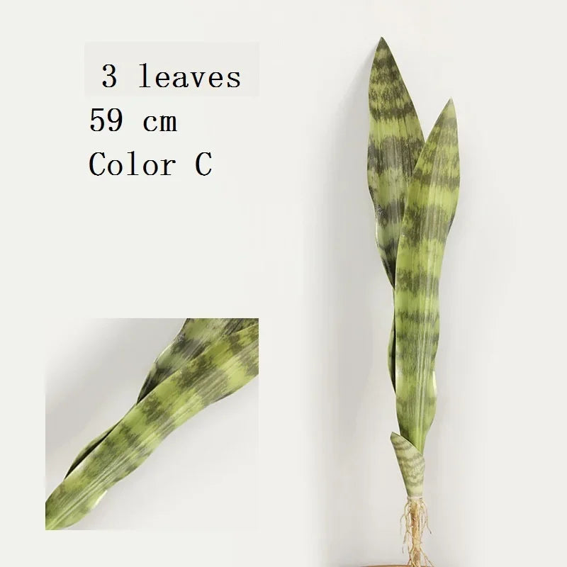 3 branches of artificial plants for interior and exterior decoration - 59CM Color C