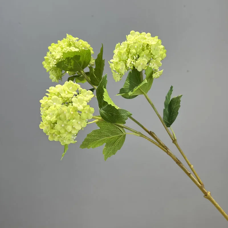 Artificial flowers hortensia decoration garden silk branch - Light Green
