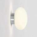 Glass minimalist wall sconce for modern interior - Cool White (5500-7000K) / Silver / D 15cm