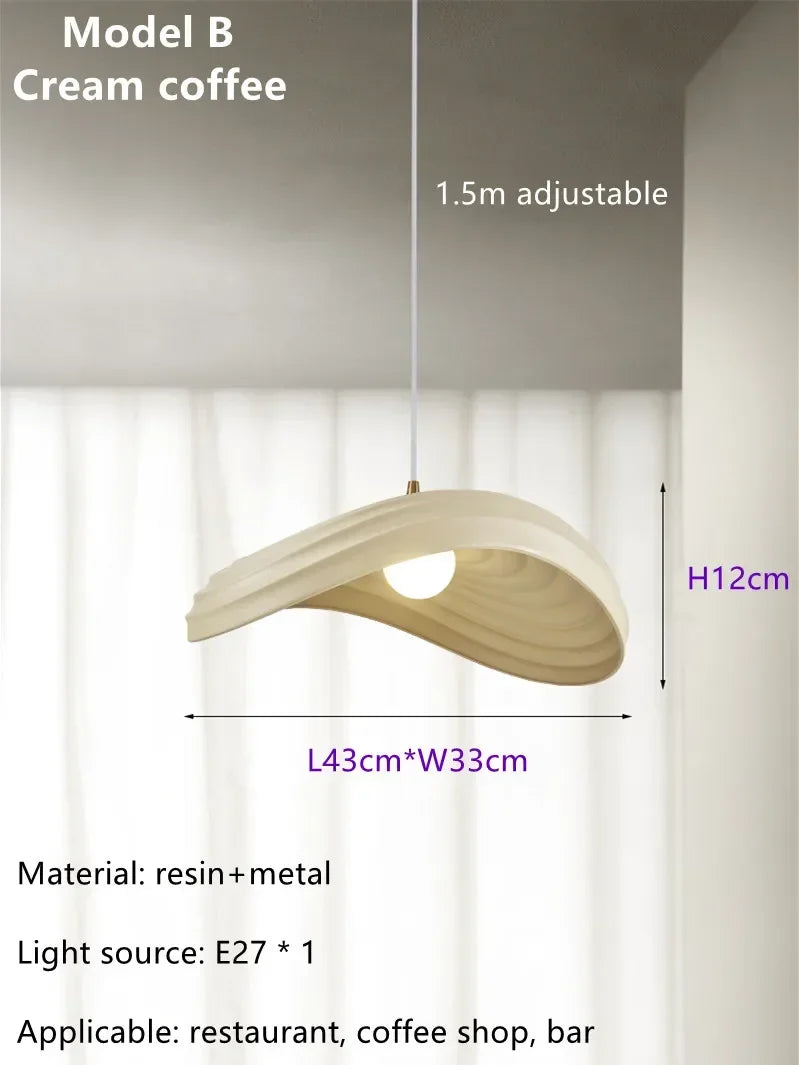 Modern Nordic design art pendant light for interior decoration - Coffee B-Cream / Natural Light