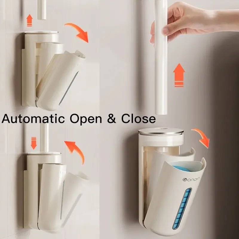 Disposable cleaning brush with long handle and replaceable head - view 5