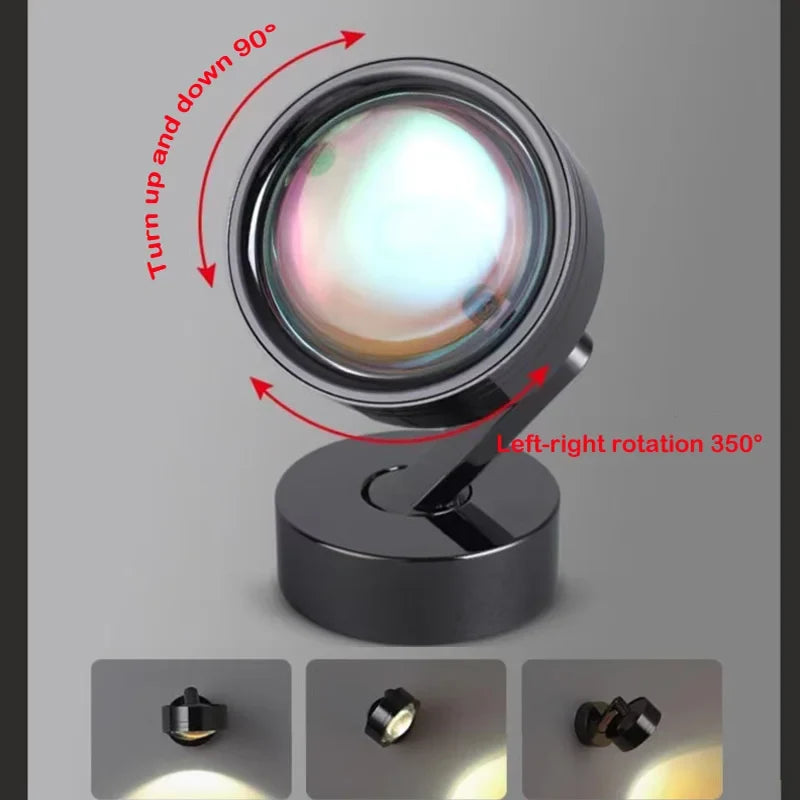 Creative wall sconce swiveling effect sunset - view 3