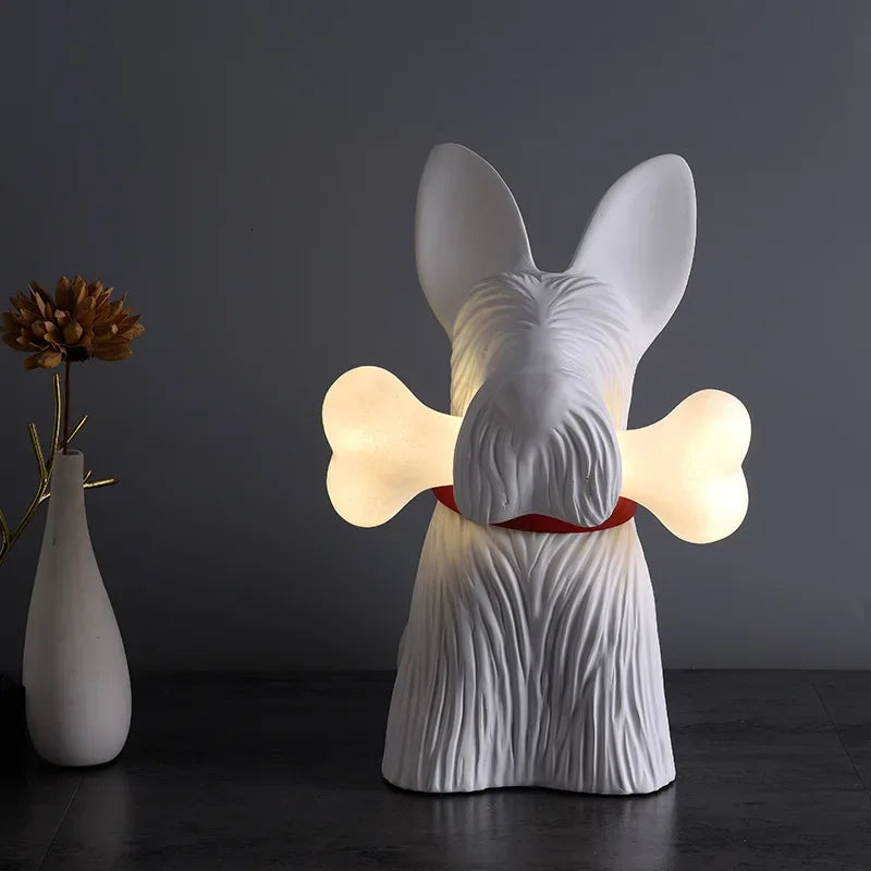 Resin dog desk lamp cartoon interior decoration child - view 2