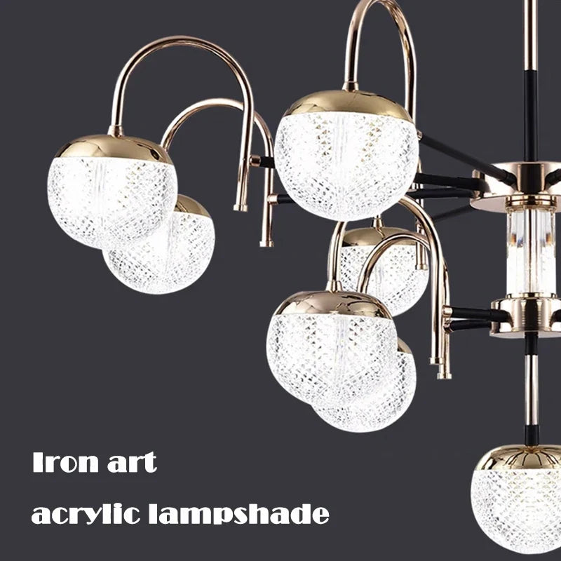 Modern wrought iron chandelier for interior decoration - view 3