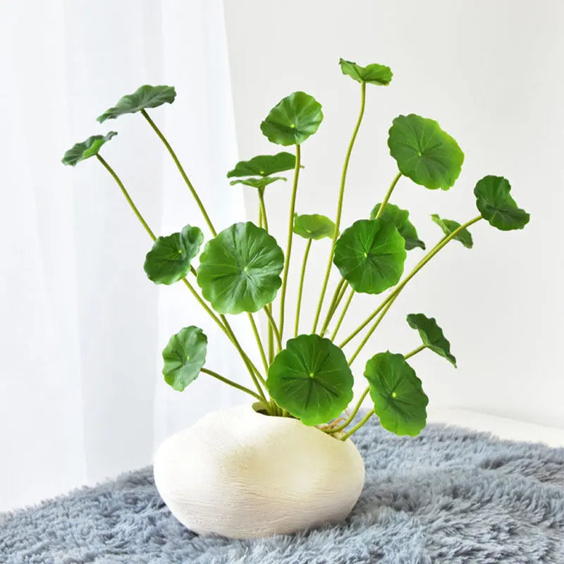Artificial plants lotus with eucalyptus for interior decoration - view 2