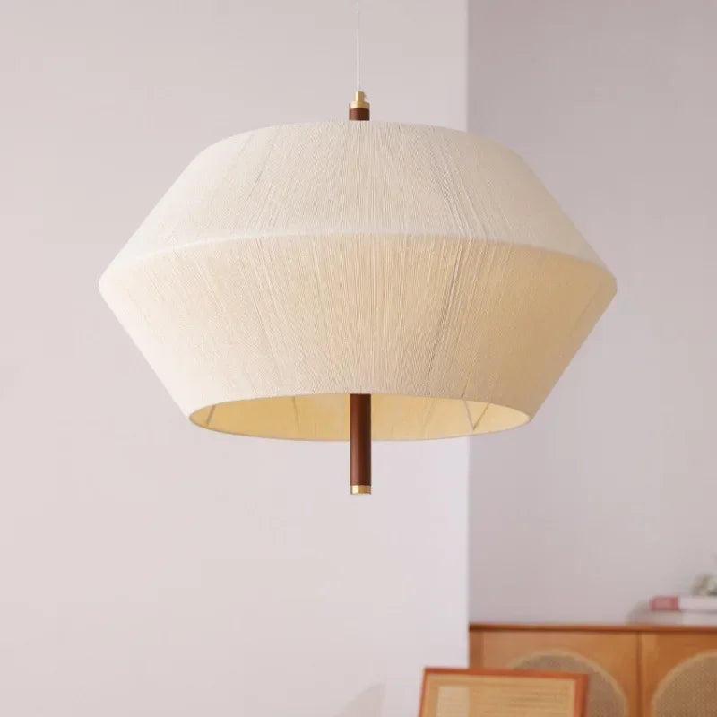 Decorative pendant light in Japanese style fabric elegant led lighting - view 3