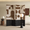 Folding and moving screen partitions into modern and minimalist living rooms, covering bedrooms - Six fans 50 190cm