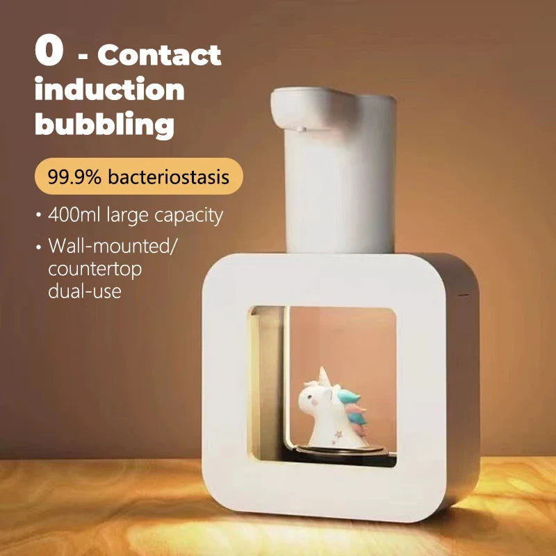 Cute automatic foam dispenser for children in cartoon - view 2