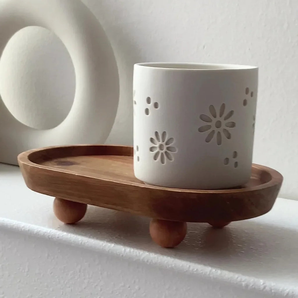Multifunctional wooden shelf for storage and decoration - view 4