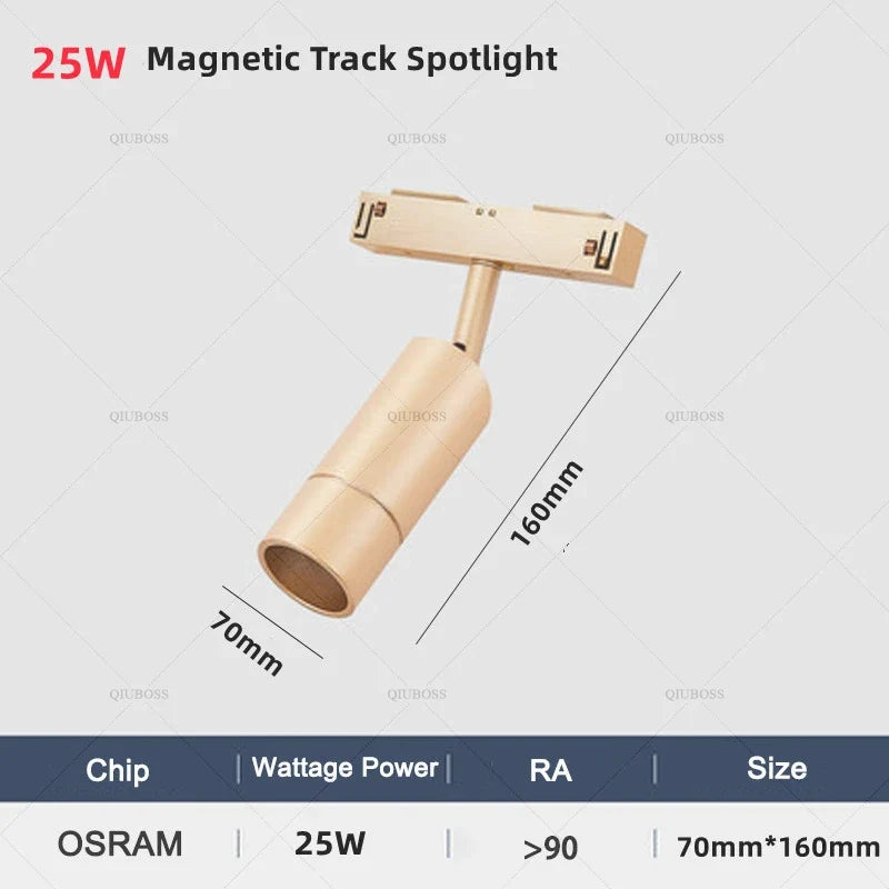 LED magnetic spot for modern interior lighting - White Light 4000K / 1 projecteur 25 W