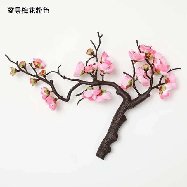Artificial silk flowers for wedding decoration and interior - BonsaiPlumPink