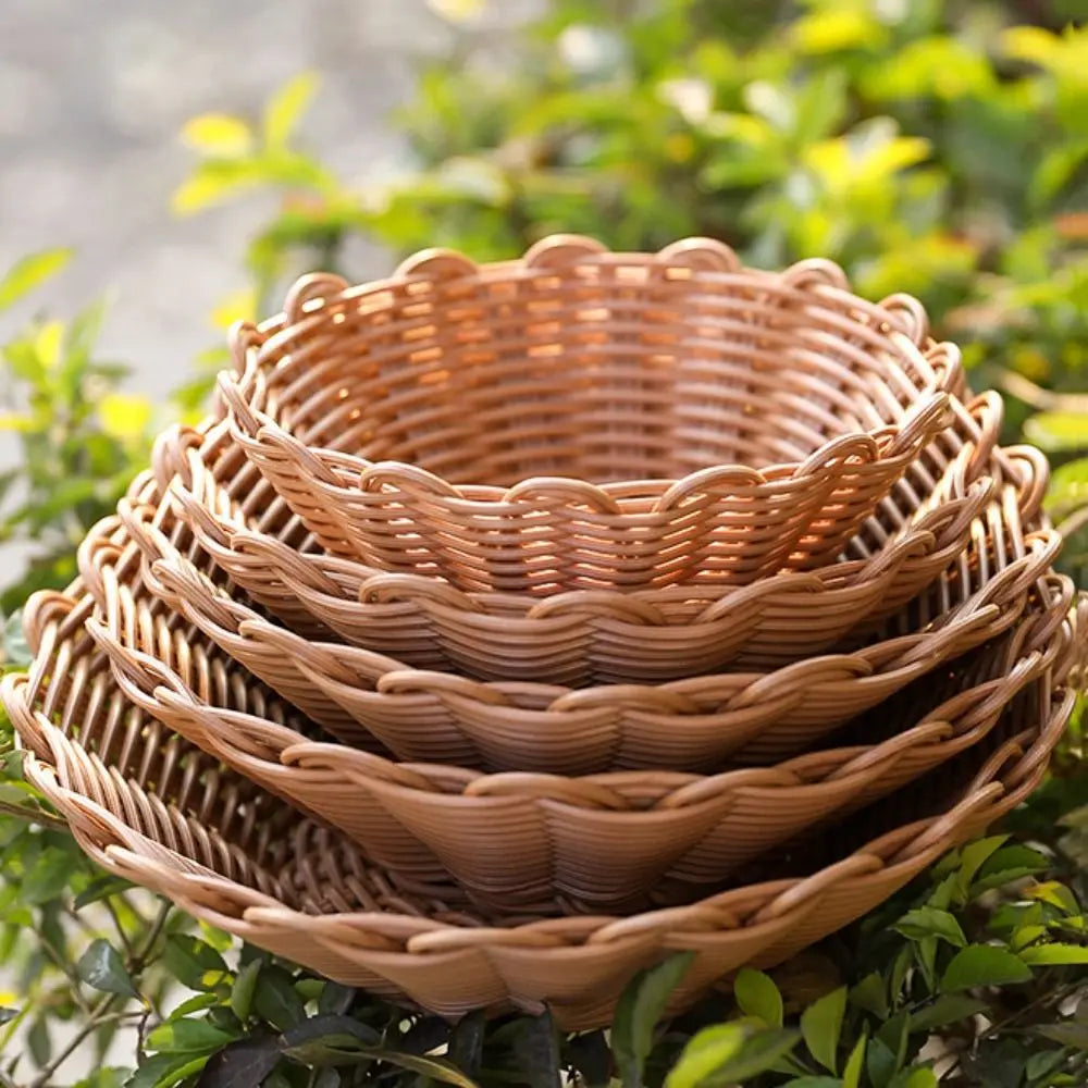 Wicker round basket for storing various objects - view 3
