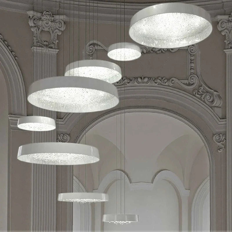 Chandelier in modern crystal black and white for interior decoration - view 3