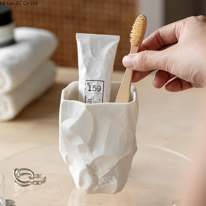 Portable rock shaped mouth bath cup for bathroom - view 3