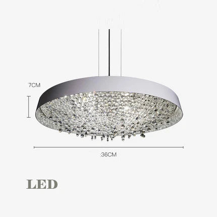 Chandelier in modern crystal black and white for interior decoration - Dimmable / Dia36cm 1